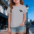 thumbnail image 6 of YMNXA Childrens Kids Boys Girls T Shirts Short Sleeve Round Neck Graphic Print Comfortable Breathable Top For Casual Daily Wear,Light Gray,12-13 Years, 6 of 6