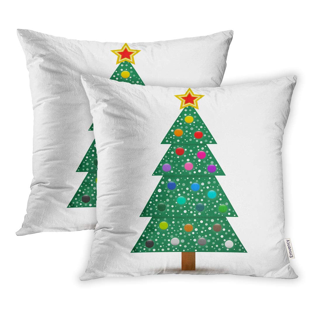 Xmas Tree Cushion Cover Sledge Winter Snow White Grey Christmas Gift Small 12" 