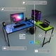 thumbnail image 4 of Escritorio Gamer Modelo Lb 160x118 Cm Forma L Grande Moderno Color Azul / Verde, 4 of 5