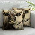 thumbnail image 3 of GOSMITH Highland Cow Throw Pillow Case  Farm Animal Cow Baby Square Pillow Cover for Couch Chair Bedroom Farmhouse Sofa (Baby), 3 of 5