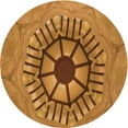 thumbnail image 1 of Ahgly Company Tapis Rond Lavable en Machine Intérieur Transitionnel Acajou Brun, 3 Pieds Rond, 1 of 7