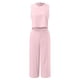 thumbnail image 4 of Conjunto de dos piezas para mujer: camiseta sin mangas y pantalones anchos, traje informal, poliéster y spandex, para verano/aire libre/fiestas, 4 of 4