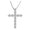 14K White Gold, variant on 1.5 Carat Round Diamond Cross Pendant Necklace Value Collection 14K Rose Gold