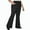 Black-04, variant on REALiKUN Women's Plus Size Flare Leggings Bootcut High Waist Work Slacks with Pocket Solid Color Bell Bottoms Pants