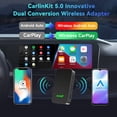 thumbnail image 2 of CarlinKit 2in1 Wireless CarPlay Adapter for Car Stereo with Factory Wired Android Auto CarPlay Wireless Adapter CarlinKit 5.0 Work with iPhone iOS Android, 2 of 9