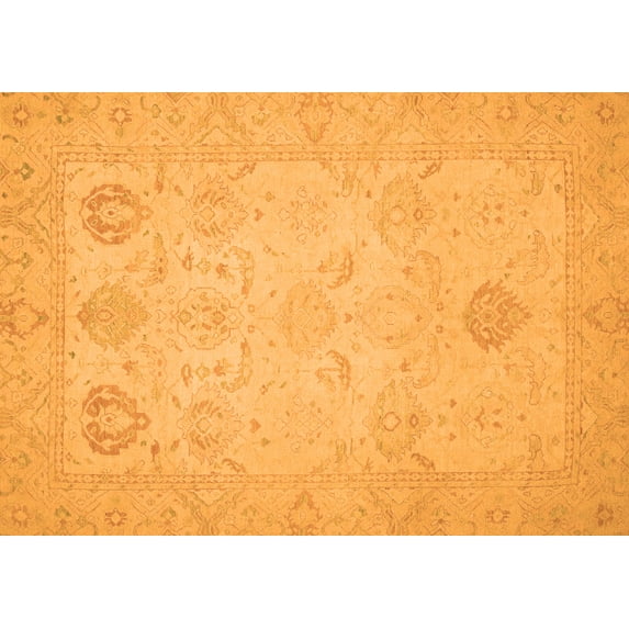 Ahgly Company Indoor Rectangle Oriental Orange Traditional Area Rugs, 8' x 12'