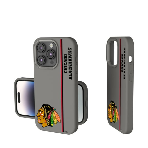 Keyscaper Gray Chicago Blackhawks Sidebar Soft Touch iPhone Case