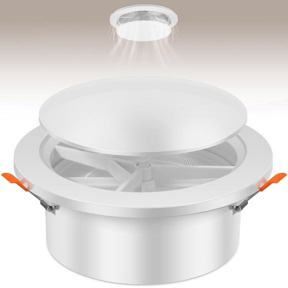 6 Inch Round Vent Cover with Locking Buckle Round Air Vent Cover Adjustable Round ABS Ceiling Diffuser with Removable Filter for HVAC Kitchen Bathroom Basement