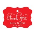 thumbnail image 1 of 100 PCS Thank You Custom Made Hang Tags Personalized Wedding Favor Gift Paper Tags, 1 of 1