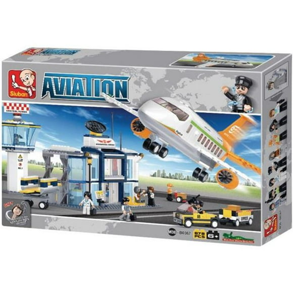 Sluban Ensemble de Briques de Construction d'Aéroport International (678 Pcs)