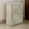 thumbnail image 6 of Noe Mali 51 Inch Tall Dresser Chest, Gray, 4 Drawers, Faux Travertine, 6 of 6