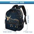 thumbnail image 2 of Taurus Constellation Cute Book Bag with Adjustable Shoulder Strap, Large Capacity, Printed Design - Cute Accessories Backpack, 2 of 6