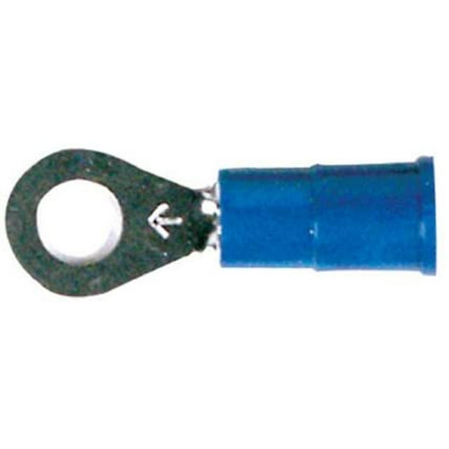 Install Bay 3MBVRT8 3M Ring Terminal Connector Vinyl 16/14 Gauge #8, 100-Pack (Blue)
