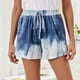 thumbnail image 2 of Pantalones cortos de bolsillo de pierna ancha de cintura media sueltos con cordones y estampado informal a la moda para mujer Fridja  fhjkhfk458563, 2 of 7