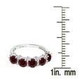 thumbnail image 3 of Sterling Silver with Natural Garnet Five Stone Band Ring, 3 of 3