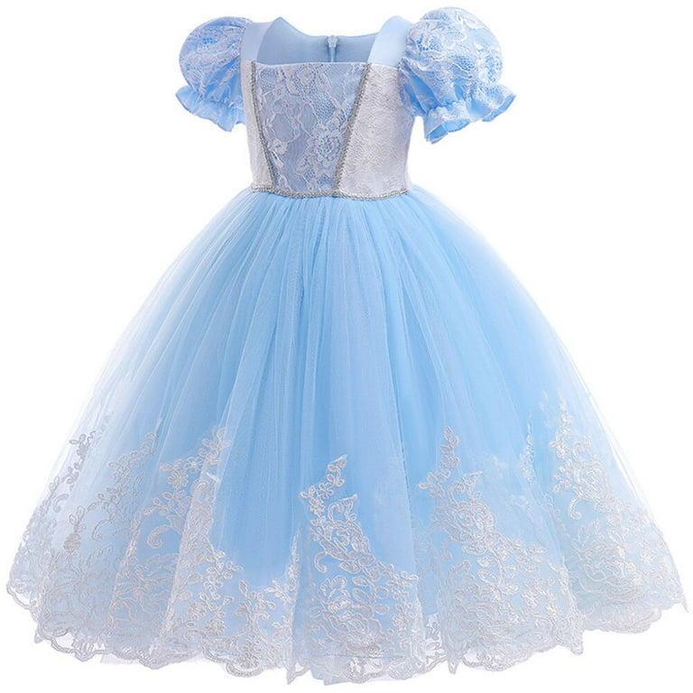 Sueea Cinderella Dress, Halloween Costume, Party Lace Tulle Ballgown, Puff Sleeve, Blue, Ages 3-10 - Walmart.com Sueea Cinderella Dress, Halloween Costume, Party Lace Tulle Ballgown, Puff Sleeve, Blue, Ages 3-10 - Walmart.com