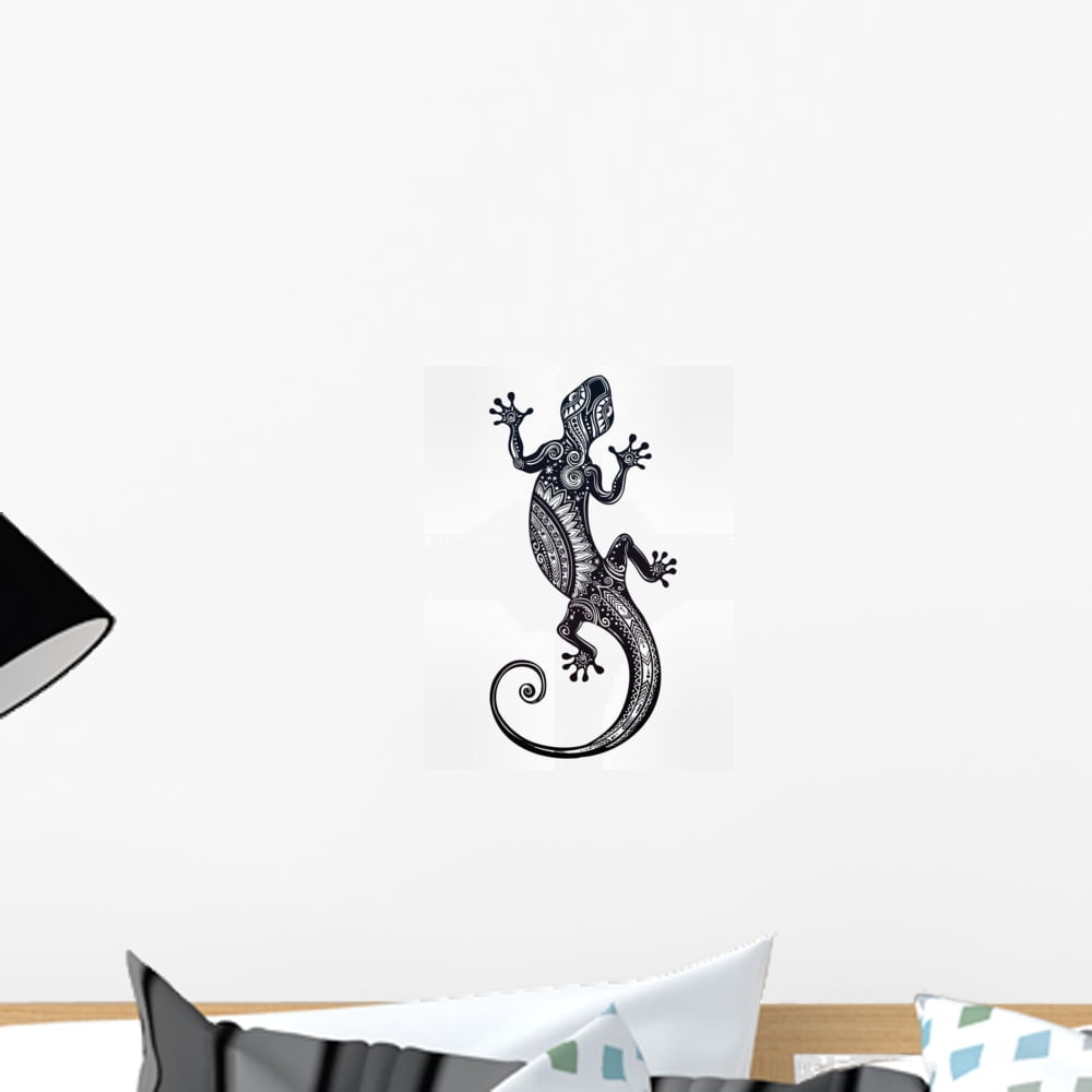 Zentangle Gecko Ornate Zentangle Gecko Lizard Wall Decal Wallmonkeys Peel and Stick ...