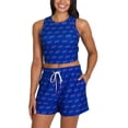 thumbnail image 4 of Women's Concepts Sport Buffalo Bills Gauge Allover Print Cropped Tank Top & Shorts Sleep Set, 4 of 5