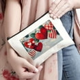 thumbnail image 3 of Pratyus Heart Leaves Love Canvas Cosmetic Bag Travel Essentials Ladies Accessories Tote Bag White, 3 of 6