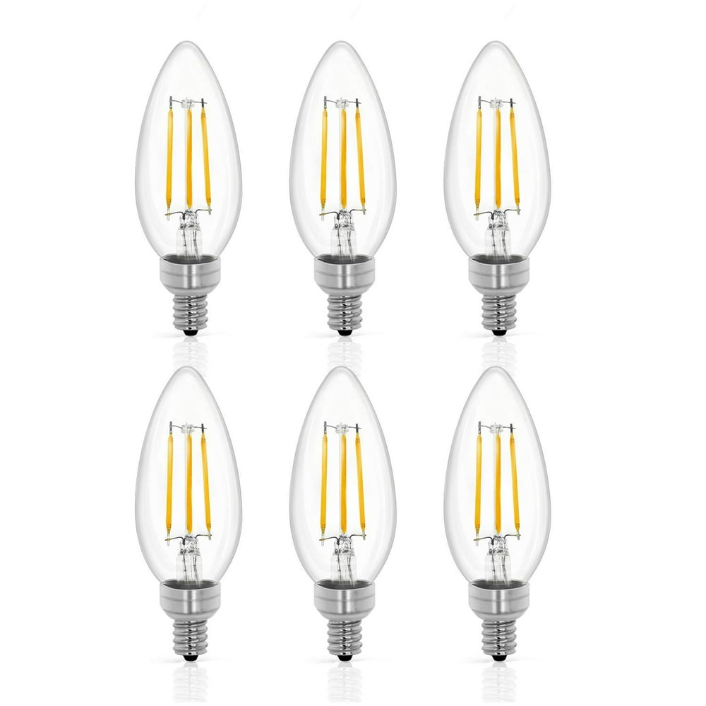 Tenergy LED Candelabra Bulbs Dimmable, 4W (40 Watt Equivalent) Warm