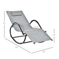 thumbnail image 3 of Outsunny Zero Gravity Rocking Lounge Chair, Patio Rocker w/ Removable Pillow, Recliner Seat for Indoor & Outdoor, Breathable Texteline, Grey, 3 of 10