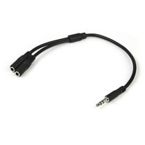 StarTech.com Slim Stereo Splitter Cable - 3.5mm Male to 2x 3.5mm Female - Split one headphone jack into two separate jacks - 3.5mm audio splitter - mini jack splitter - headphone y cable - 3.5mm y