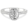 thumbnail image 4 of IGI Certified 2 Carat Oval Shape Lab Grown Diamond Engagement Ring | 14K White Gold |Elle Classic Halo Diamond Ring | FG-VS1-VS2 Quality Friendly Diamonds, 4 of 6