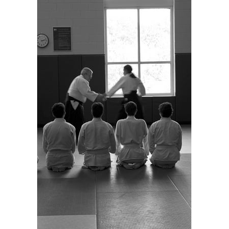 Canvas Print Self-Defense Learning Martial Arts Aikido Seminar Stretched Canvas 10 x