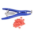 thumbnail image 1 of Kit de anillo de goma de alicates de castración, alicates de castración con 100 alicates de castración, alicates de acoplamiento de cola, durabilidad extendida, 1 of 8