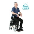 thumbnail image 6 of Let's Shop Rollator, Four Wheel Portable Walker with Storage Bag, Black, 6 of 9