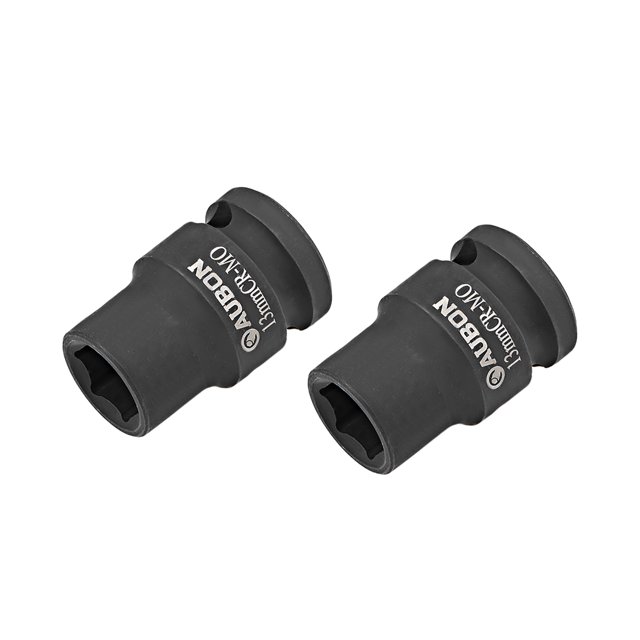 Unique Bargains 2 Pcs 1/2' Drive by 13mm Shallow Impact Socket, Cr-Mo Alloy Steel, 6-Point, Metric