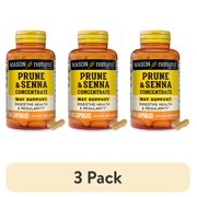 (3 pack) Mason Natural Prune Senna Concentrate - Natural Laxative, 100 Capsules