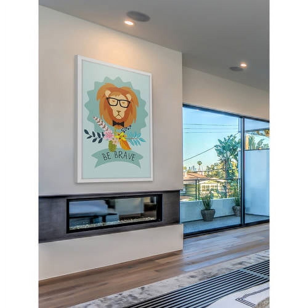 Marmont Hill "Be Brave Lion" Framed Painting Print