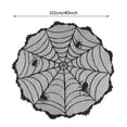 thumbnail image 4 of Yeacher Elements Spooky Pattern Table Cloth Black Lace Family Party Scene Decoration, 4 of 8