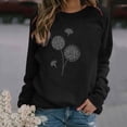 thumbnail image 2 of Blouse for Women Winter Classic Crewneck Long-sleeved Cap Cold Shoulder Crew Neck Sequined Leisure Polyester Sweatshirts Hoodies(White,S), 2 of 8