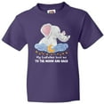 thumbnail image 3 of Inktastic My Godfather Loves me to the Moon and Back Elephant Family Youth T-Shirt, 3 of 5
