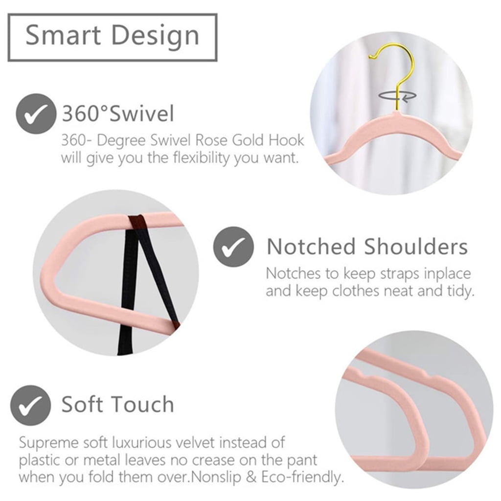 Osdhezcn 20 Pcs Non-slip Clothes Hanger Clothes Rack Coat Suit Shirt Pants Hanger Clothing Storage Hanging Rack