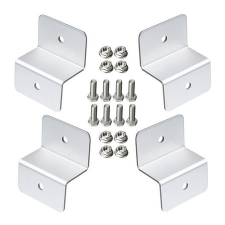 

Solar Panel Mounting Brackets RV Aluminum Alloy Z Bracket and Stainless Steel Nuts & Bolts for RV