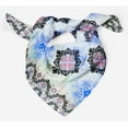 thumbnail image 4 of Phagun Blue Tie & Dye Shibori Print Pure Silk Square&nbsp;Scarf&nbsp;Neck Wrap Summer Hair Bandanas For Women, 4 of 6