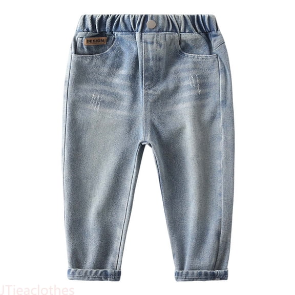 JTieaclothes Boys Jeans For Toddlers Kids Distressed Denim Pants Casual Comfortable Long Pants For Boys Age 3 8 School Everyday Wear,Boys Pants Sizes 3-4 Years