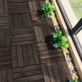 thumbnail image 2 of Renwick Pack of 27 Interlocking Wood Flooring Tiles for Outdoor & Indoor, Black, 2 of 10