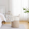 thumbnail image 4 of Cesta grande para ropa sucia, cesta de almacenamiento de cuerda tejida alta para mantas, juguetes, ropa sucia en sala de estar, baño, recámara, 58 L, 4 of 9
