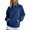 Navy, variant on Half Zip Long Sleeve Sweatshirt for Women Loose Fit Stand Collar Pullover Tops