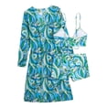 thumbnail image 3 of WILLBEST Trajes de Baño Para Mujer, Conjunto de Tankini Para Mujer, Traje de Baño Para Playa, Top de Bikini Con Braguita A Juego y Pareo Transparente Para Fiesta En La Piscina, 3 of 6