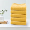thumbnail image 5 of Cinvoph Velvet Bathroom Hand Towels, Hand Towel for Bath, Face, Kitchen, Super Soft Absorbent, Machine Washable, 12" x 24" Set of 5, Yellow, 5 of 6