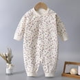 thumbnail image 2 of CAUYDY Newborn Girl Coming Home Outfits Baby Romper 3-6M 9-12M 18-24M Preemie Clothing Long Sleeve Bodysuit Fall Winter Infant Girls Pajamas Toddler Sleepers Sizes 6-12 Months,Hot Pink, 2 of 5