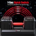 thumbnail image 6 of GIKPAL 110lbs(55lbs*2) 5 in 1 Adjustable Dumbbells Set,Quick Select 15-55lbs Adjustable Free Weights Plates with Rack for Home Gym Full Body Workout, 6 of 7