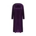 thumbnail image 6 of hotojiny Plus Size Velvet Dress for Women Vintage Soft Comfy Midi Dress Casual Elegant Longs Seeve Mock Neck Long Dress, 6 of 6