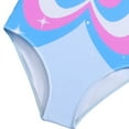 thumbnail image 2 of lnmuld Girls' One Piece Swimsuit - Light Blue Pink Print U-Neck Tank Bathing Suit Size:8-9 Years, 2 of 5