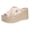 Beige, variant on Wedge Heels for Women Peep Toe Platform Sandals 2026 Summer Fashion Splice Floral Embroidery Mesh Slip on Comfortable Slides Beach Shoes Beige Size 8